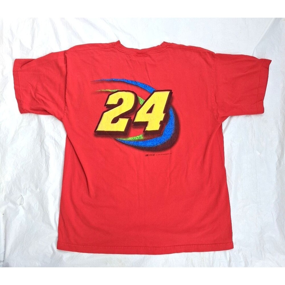 ​Vintage Jeff Gordon 24 NASCAR Shirt 2XL Competitors View Red Double Sided USA - Picture 2 of 15
